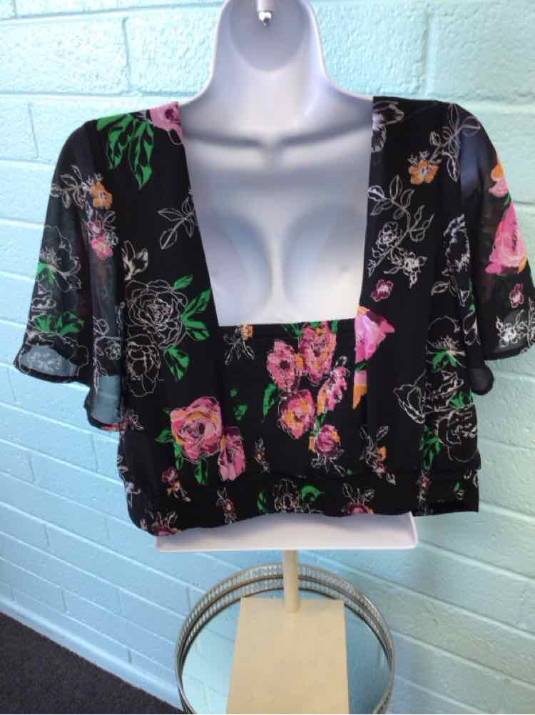 Torrid Size 2 Pink Black Blouse