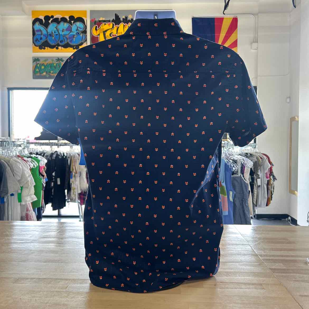 San Francisco Size M Navy Preloved MENS Button Down Shirt