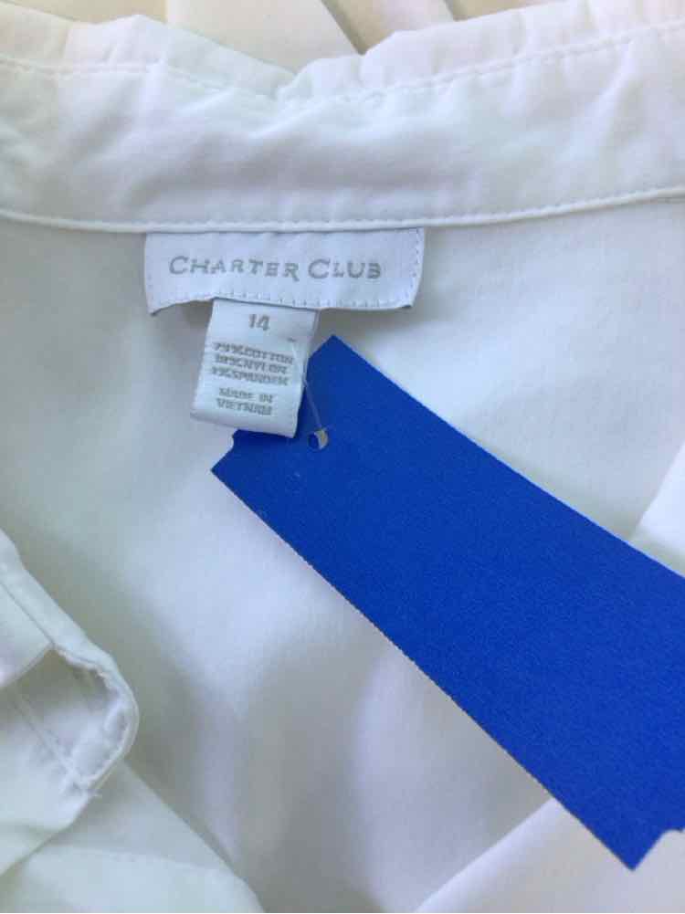 Charter Club Size 10 White Sleeveless