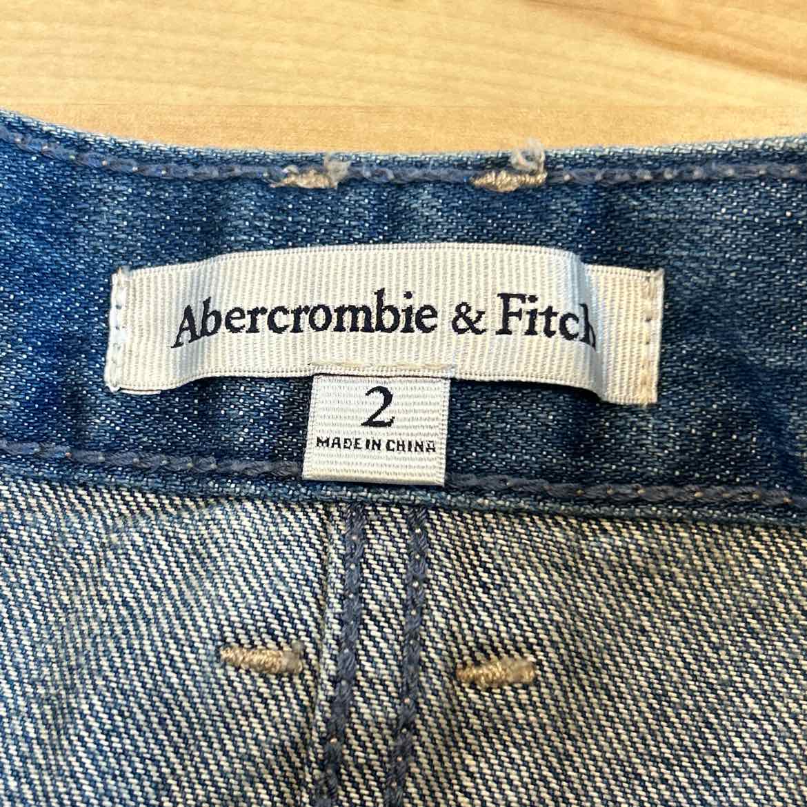 Abercrombie & Fitch Size 2 Blue Denim Preloved Skirt