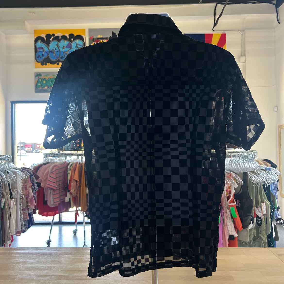 Twisted Tailor Size XS Black Preloved MENS Button Down Shirt