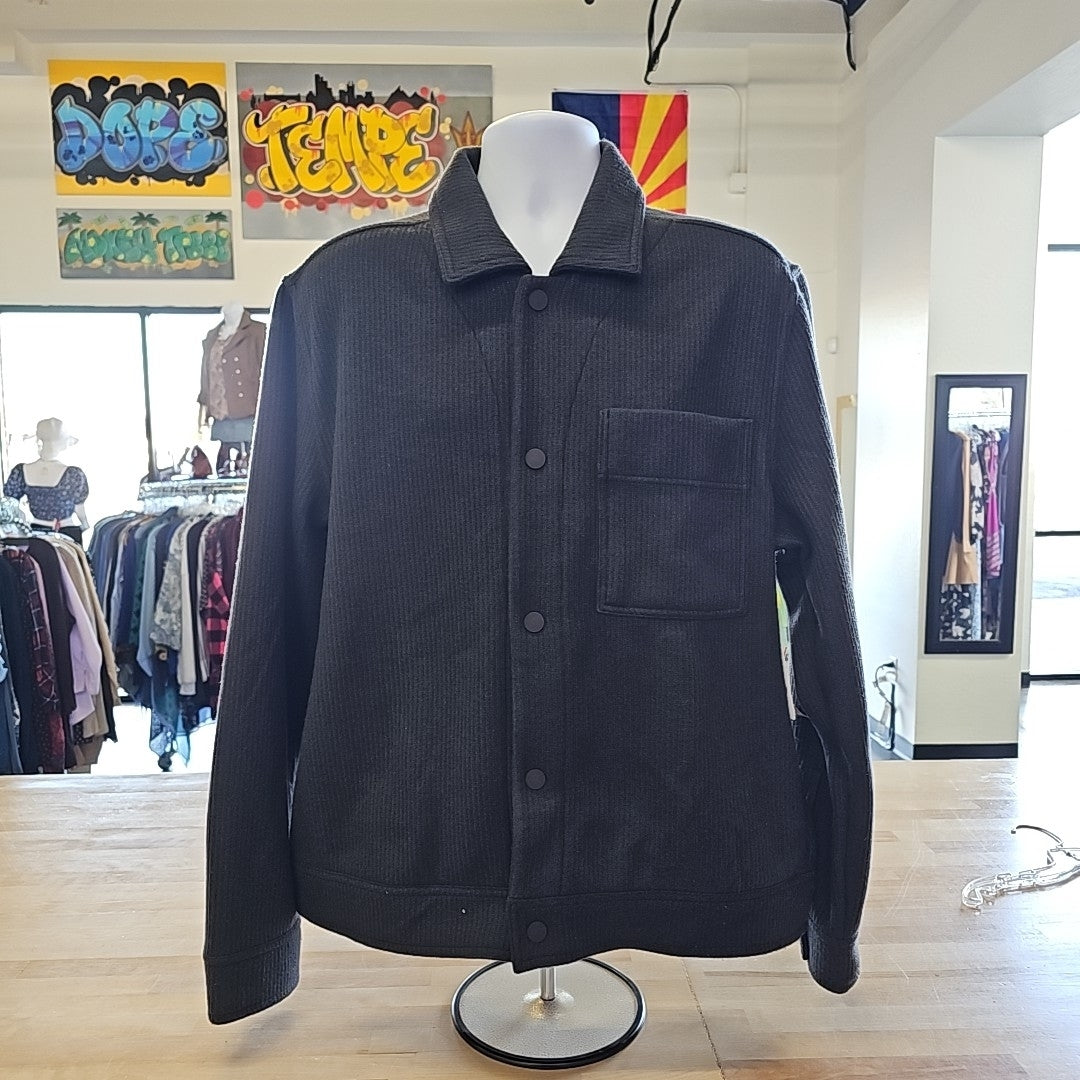 Mode of One Men's Long-Sleeve Knit Trucker Jacket