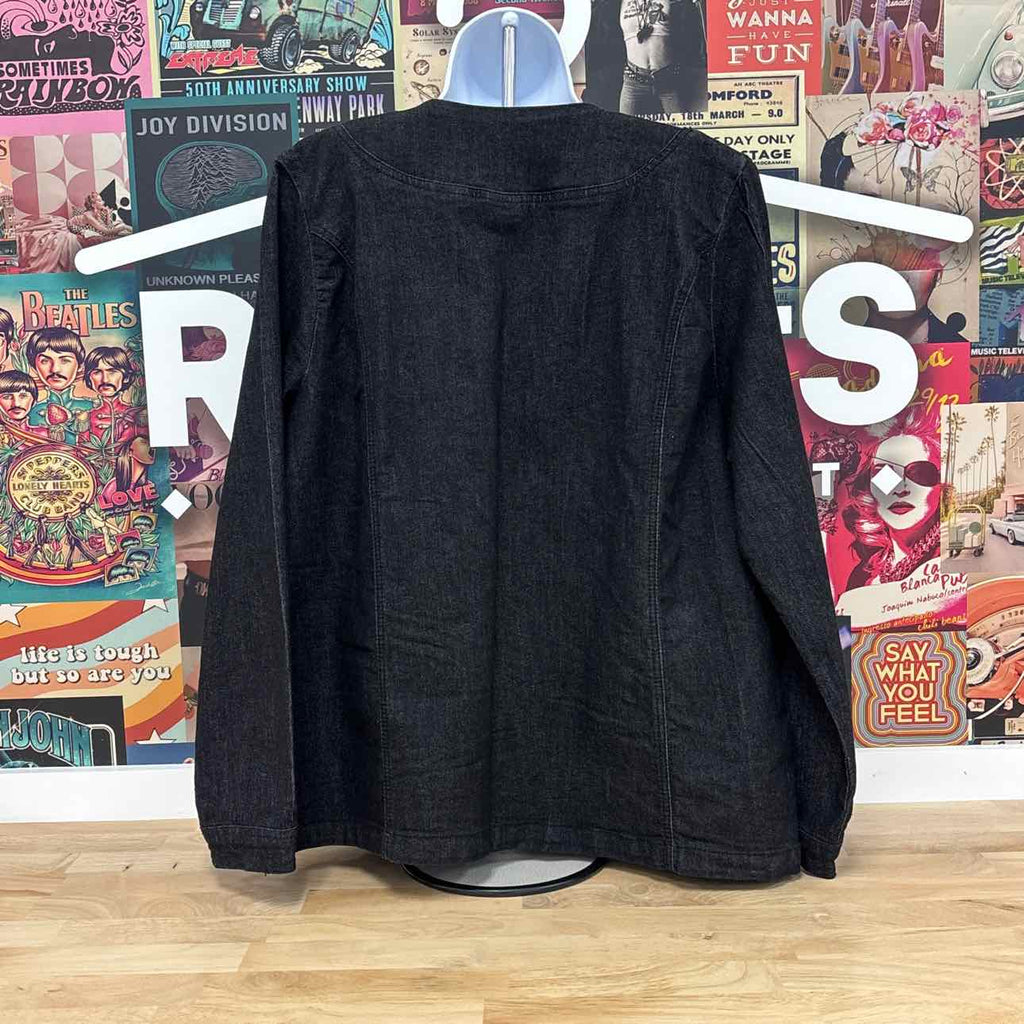 Blair Size L Black Preloved Jean Jacket