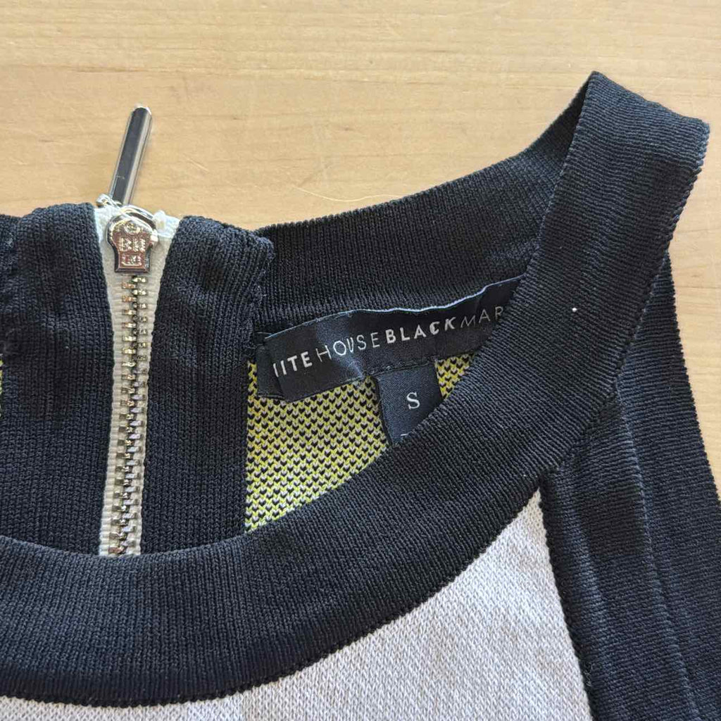 White House Black Market Size S White Black Preloved Halter