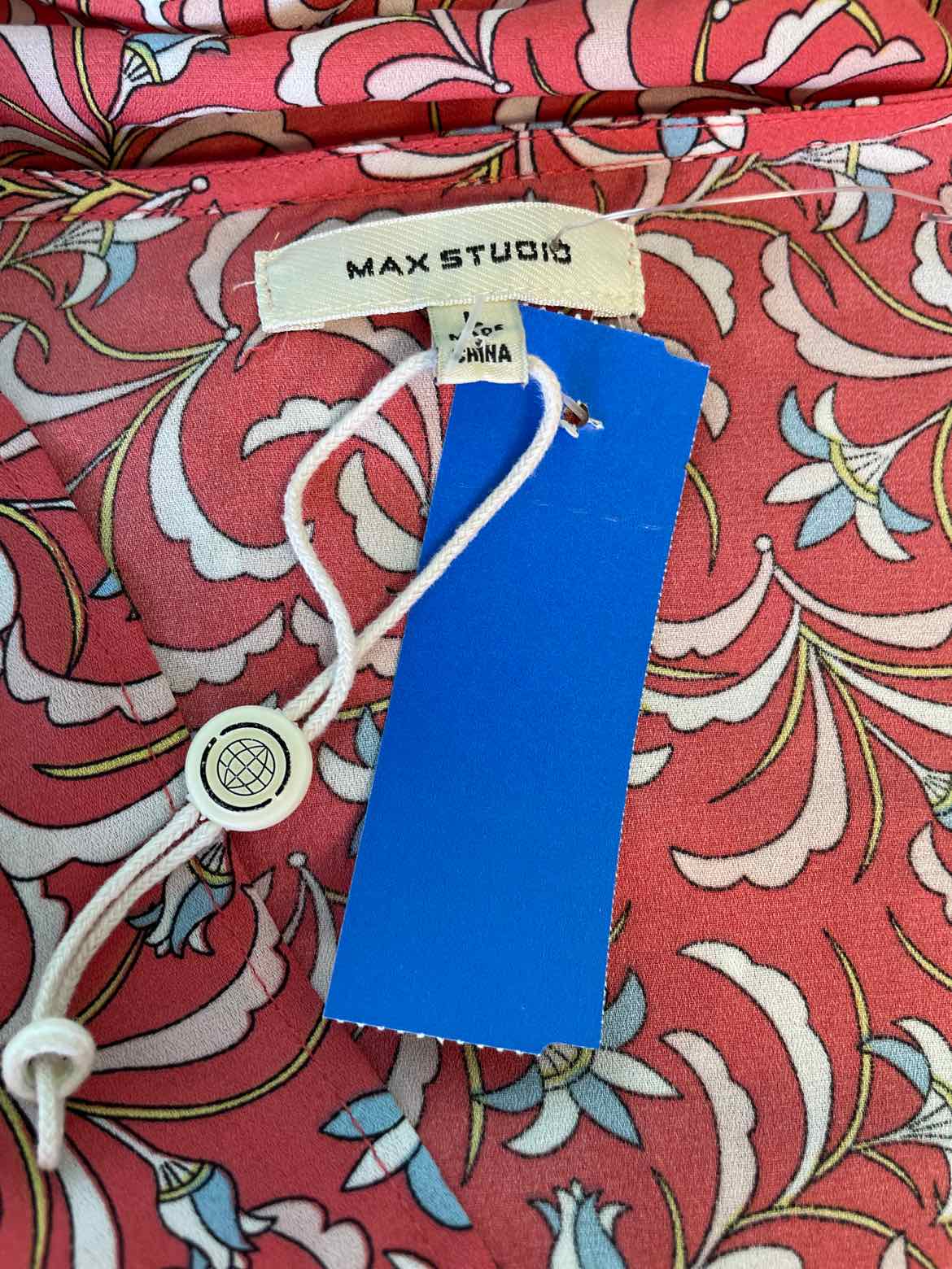 Max Studio Size L Peach & Beige Blouse