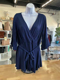 Torrid Size L Navy Preloved Blouse SS