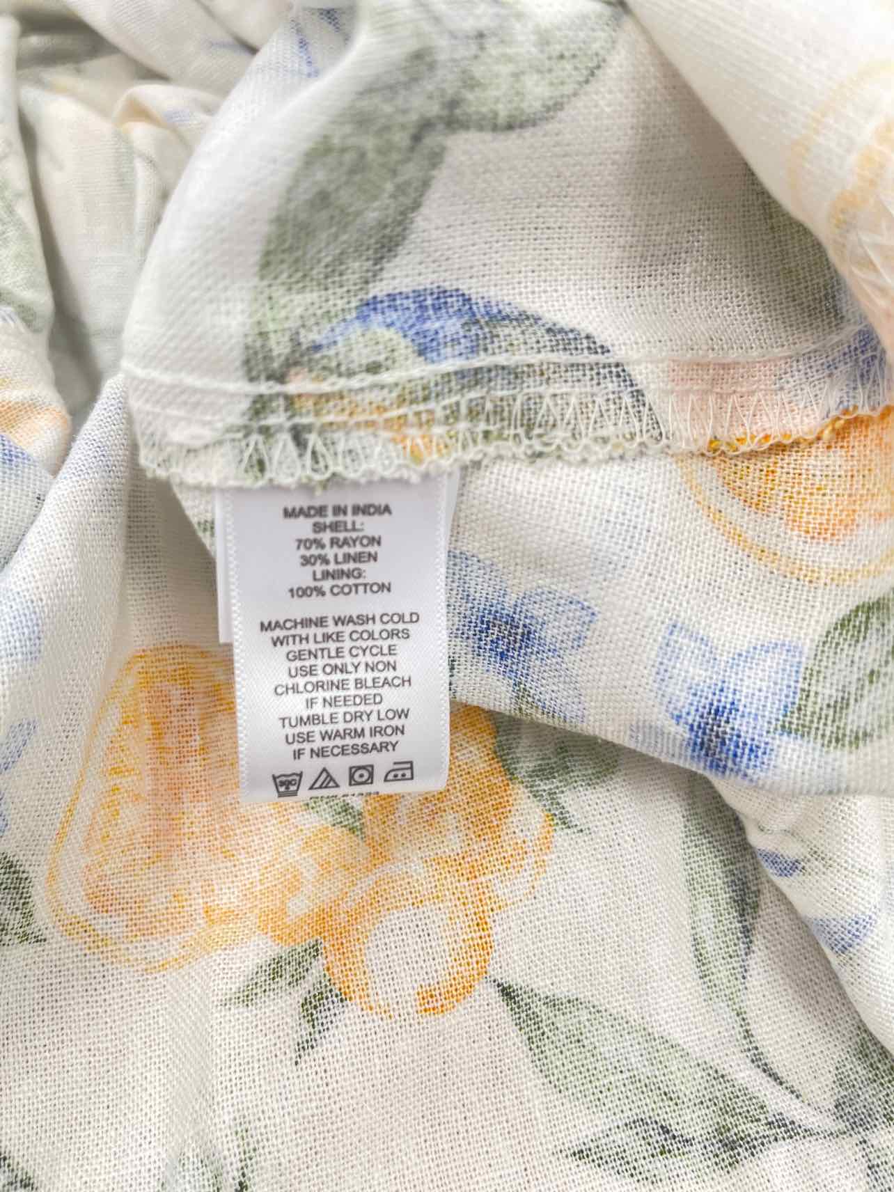 CeCe Size M White Yellow New Dress
