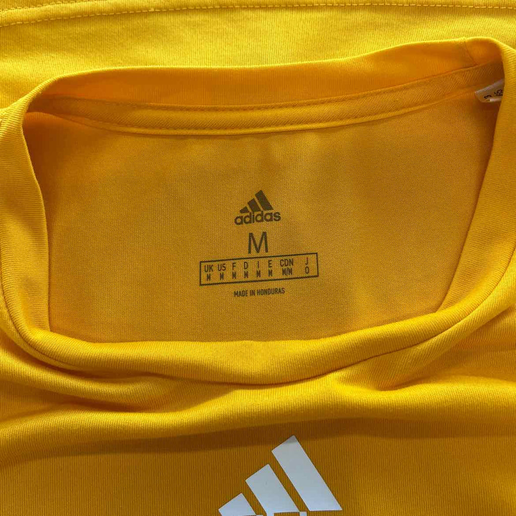Adidas Size M Yellow Preloved MENS Short Sleeve Shirt