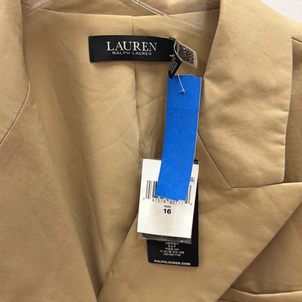 Ralph Lauren Size 16 Tan New Blazer