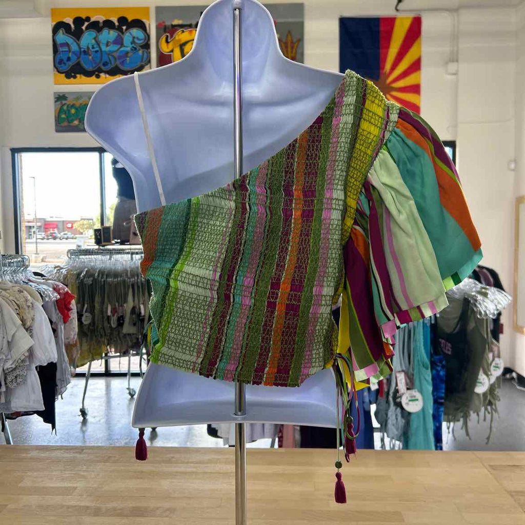 Anthropologie Size M Rainbow New Blouse SS