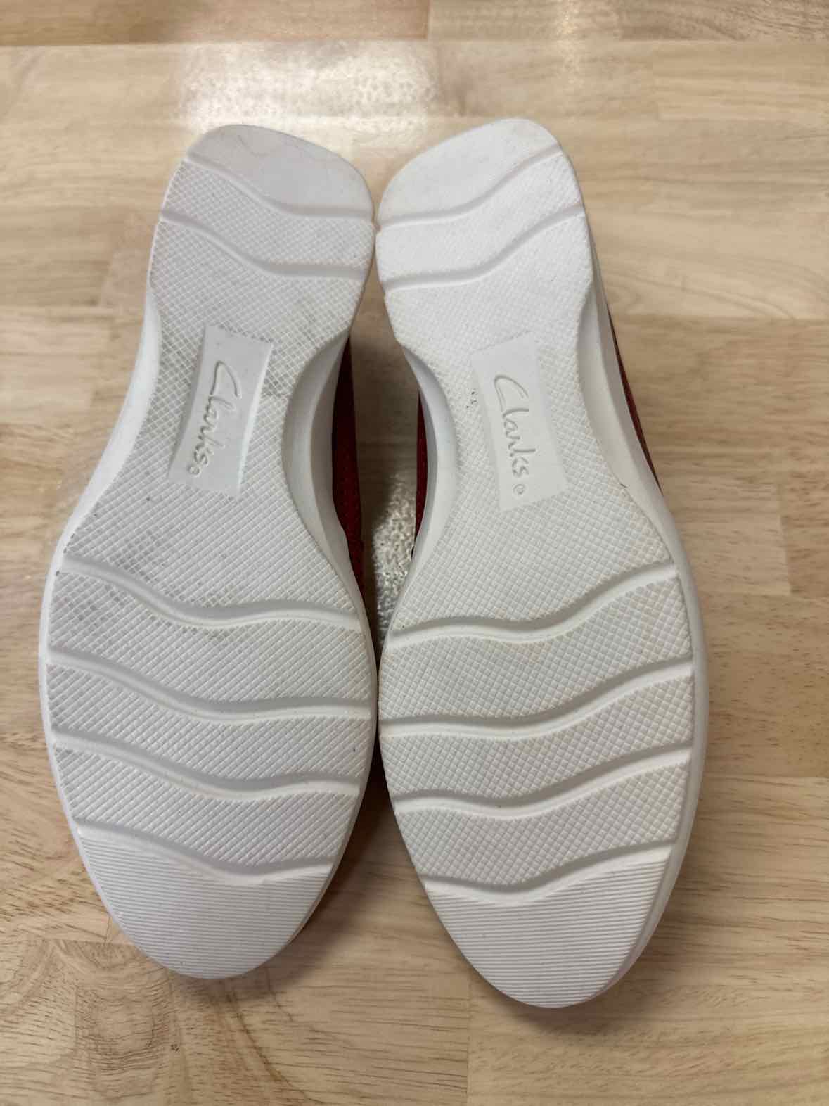 Clarks Size 6 Red Preloved Slip On