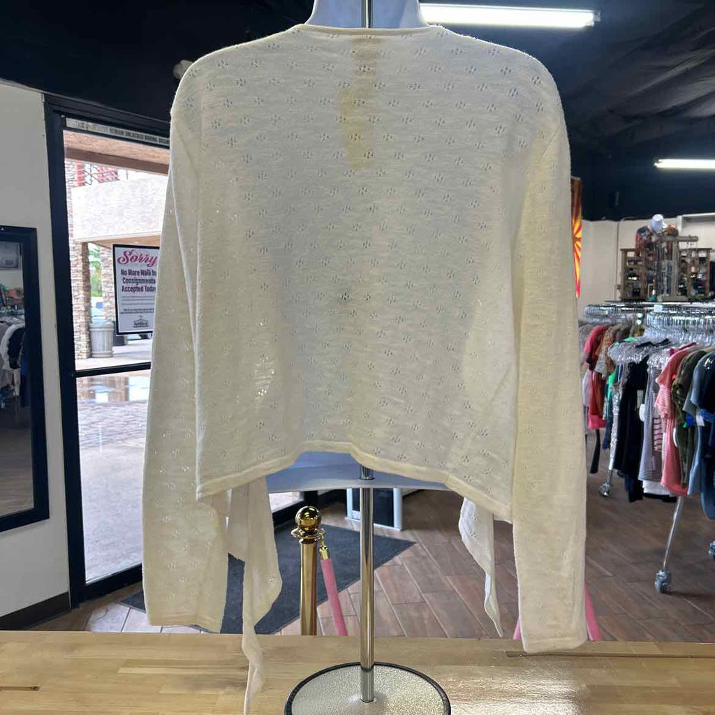 J Jill Size S White Preloved Wrap shirt