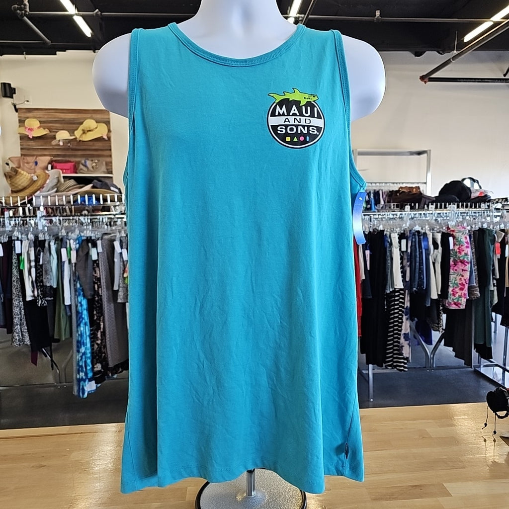 Maui and Sons Size L Blue Tank
