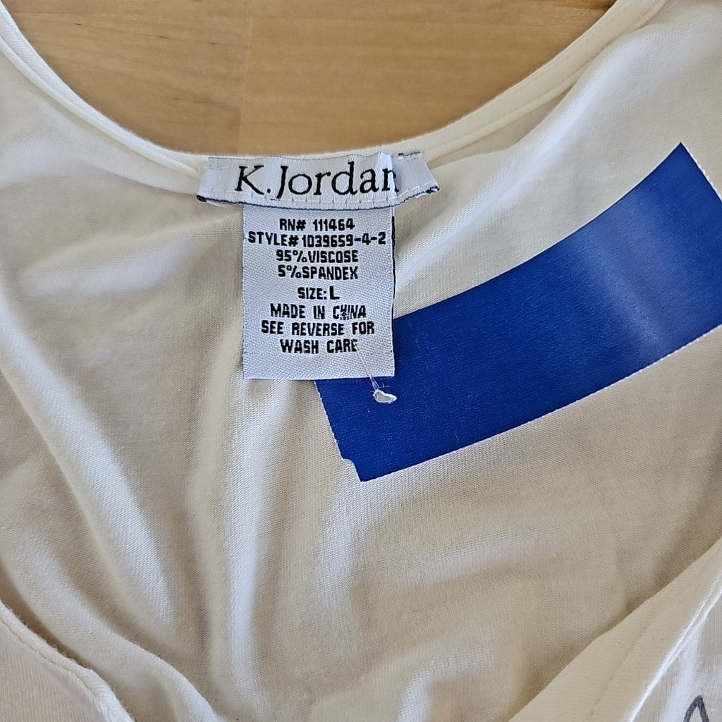 K.Jordan Size L Cream T-shirt