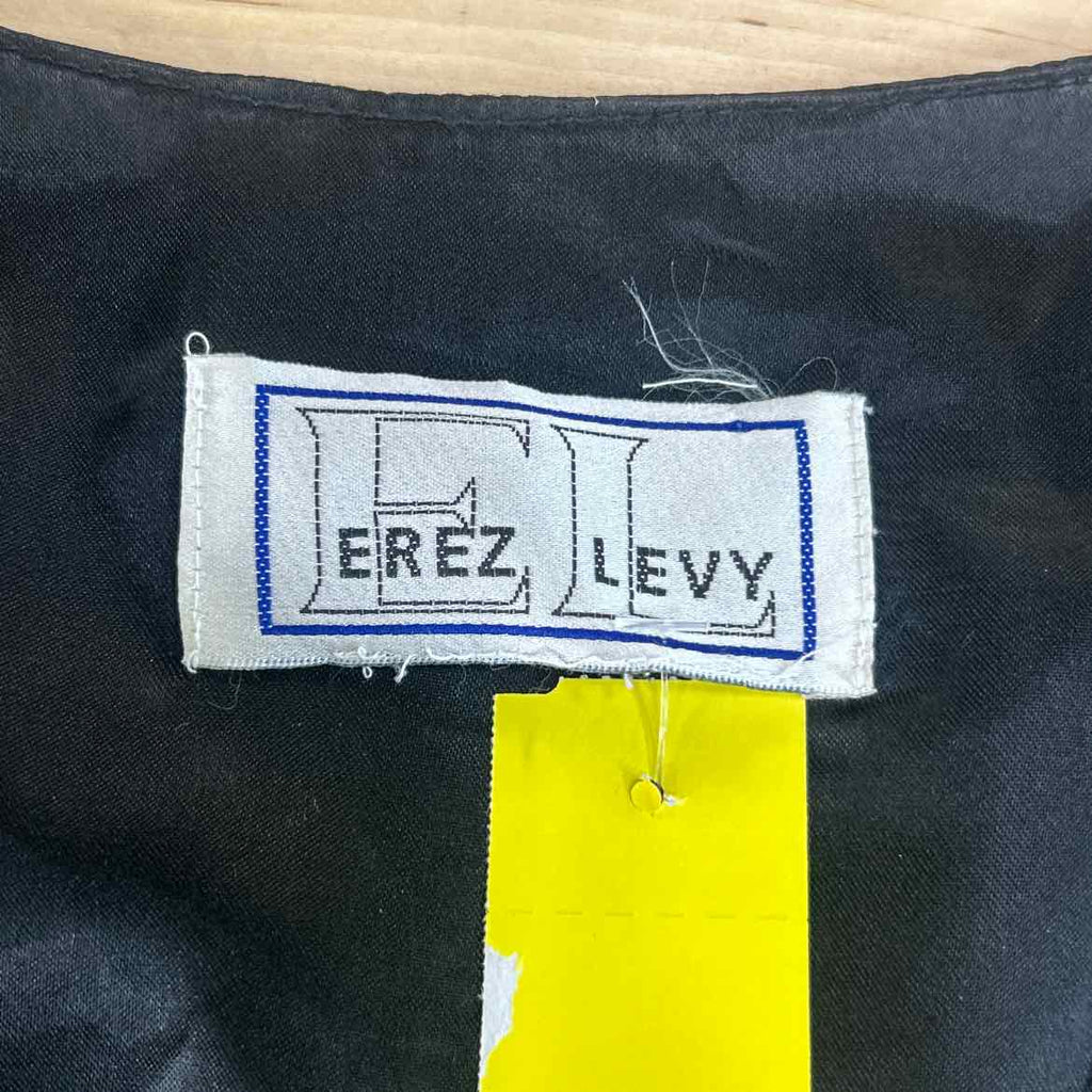 Erez Levy Black Gold Sun and Stars Suede Vintage Vest
