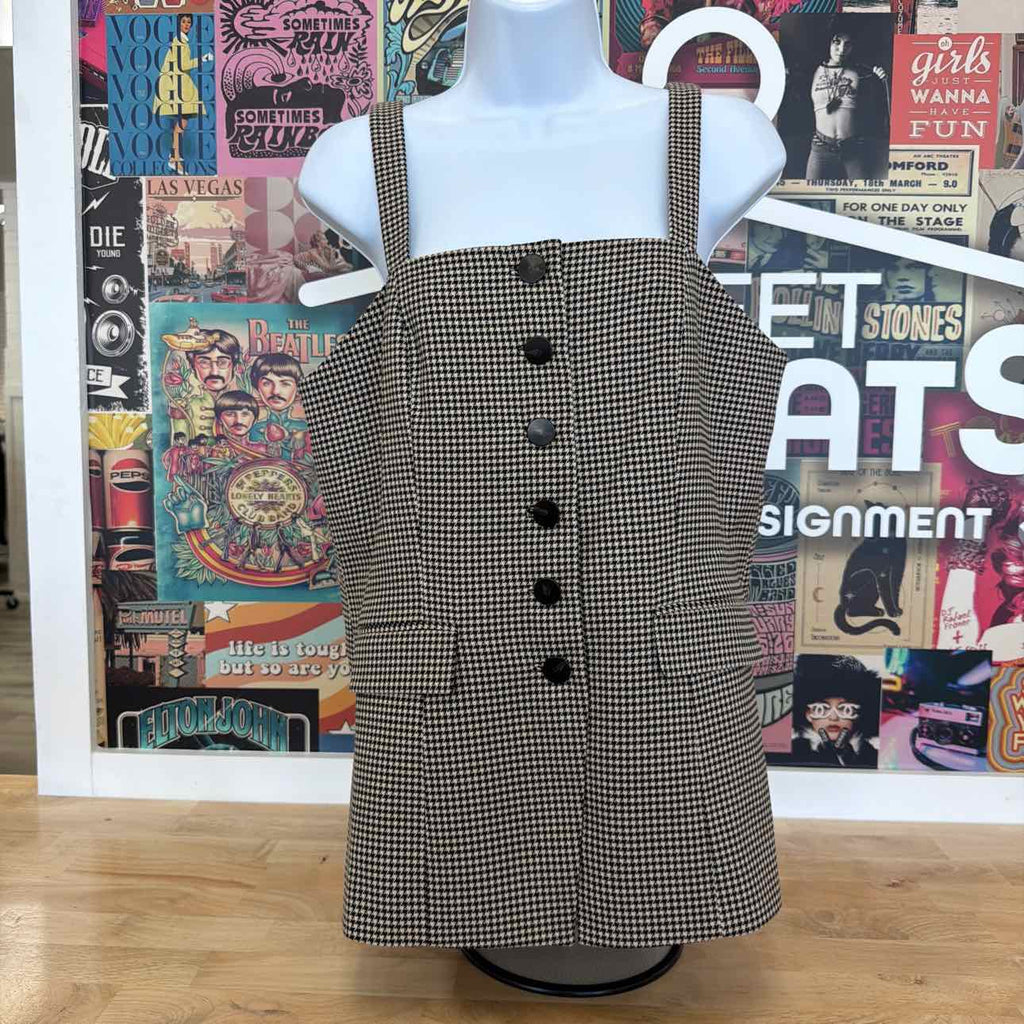 Anne Klein Size 10 Houndstooth Vest