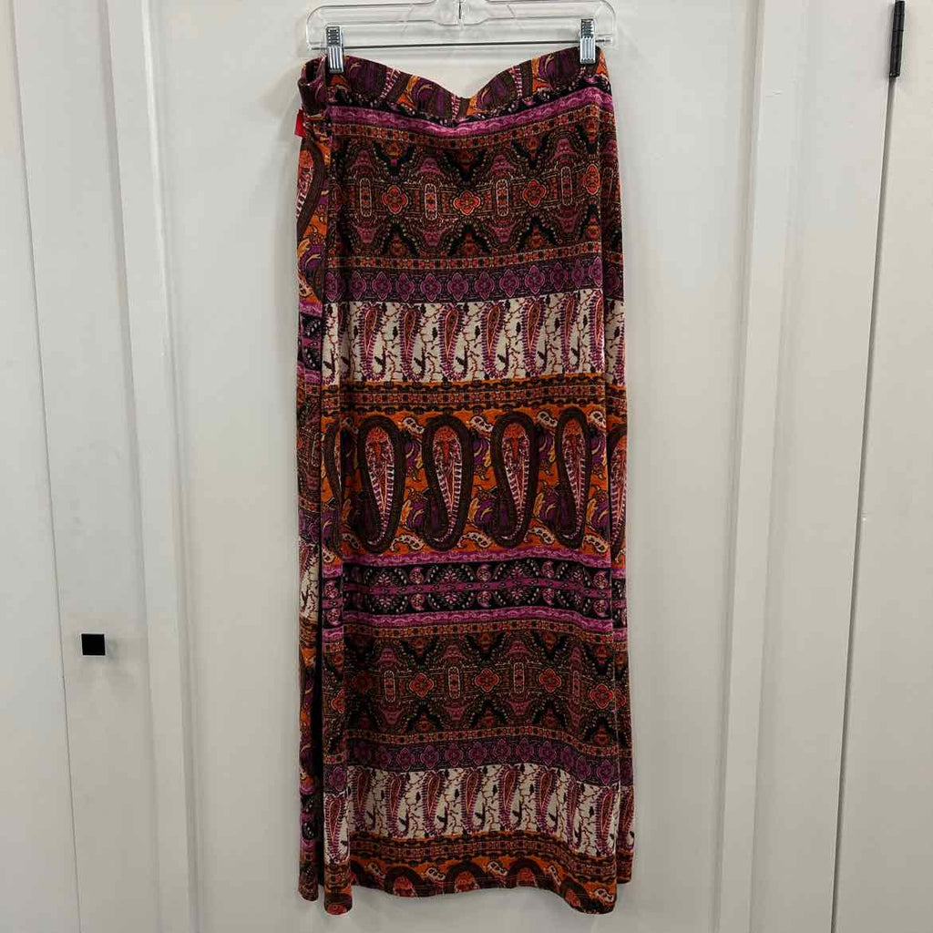 Ambiance Size 3X orange pink black Preloved Skirt