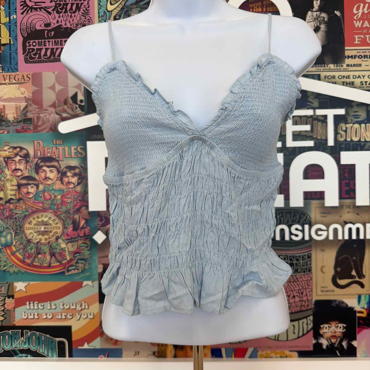Self E Size L Smocked Tank Top