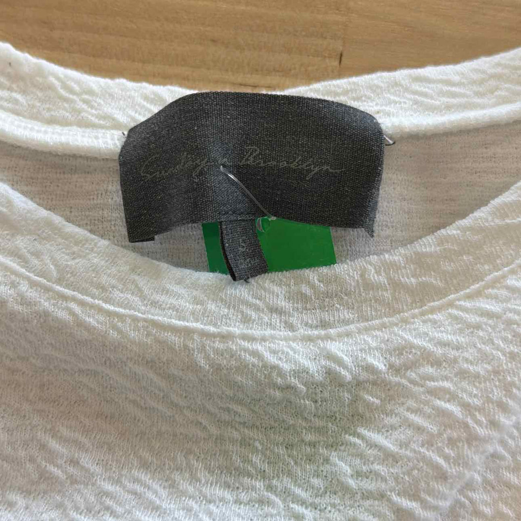 Sunday In Brooklyn Size S White Faille Preloved Blouse LS