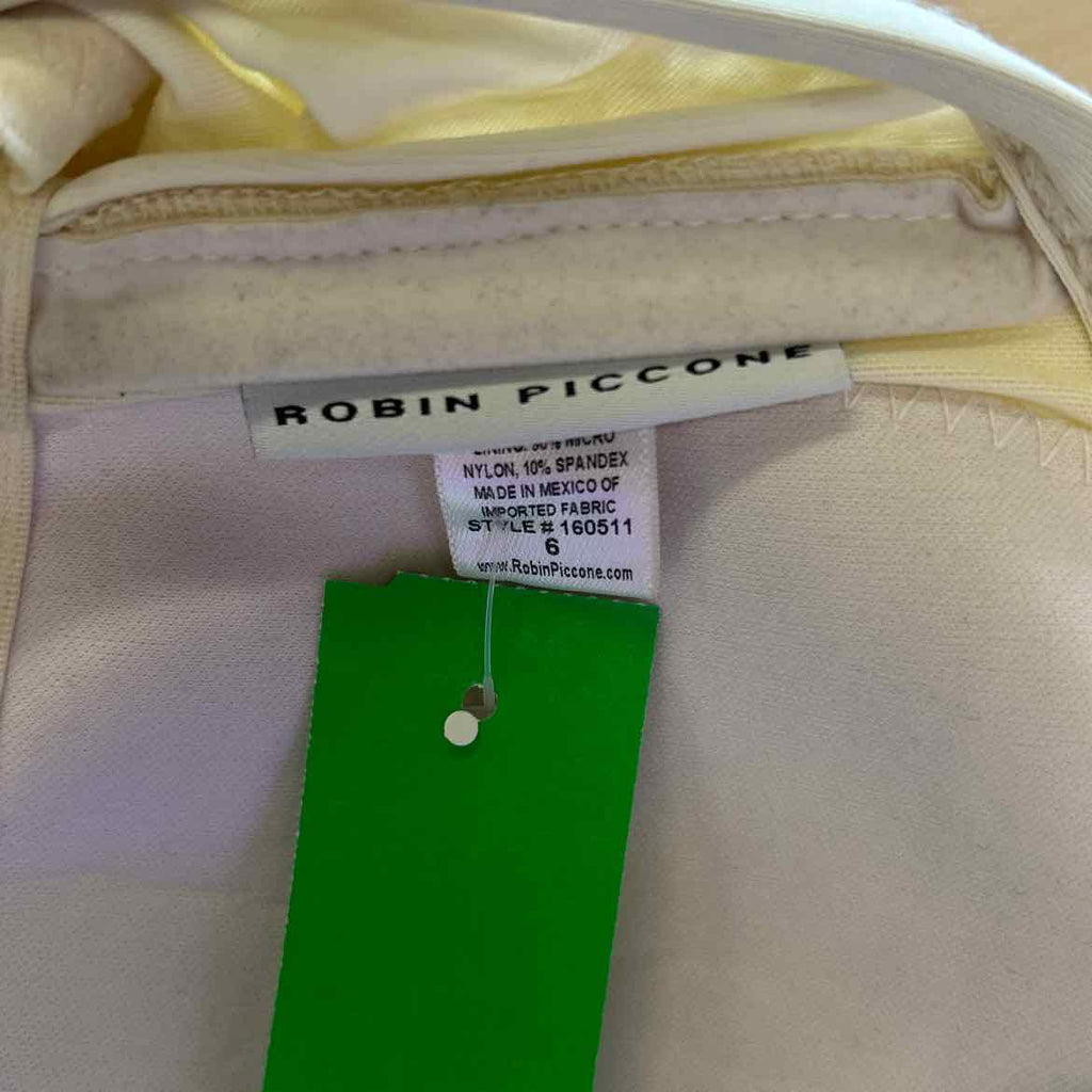 Robin Piconne Size 6 White Preloved Swimsuit