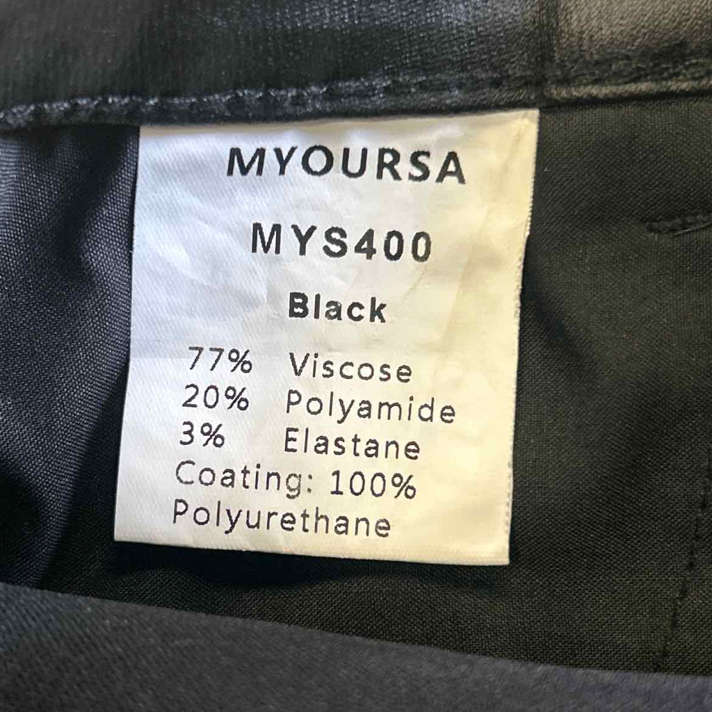 Myoursa Size XS Black Leather Preloved Skirt