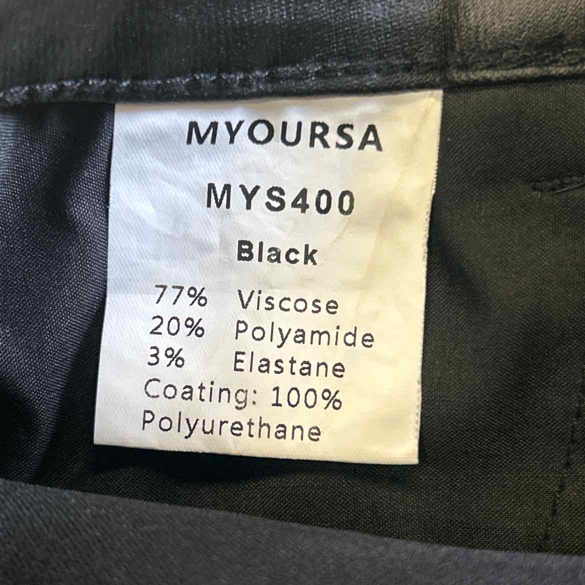 Myoursa Size XS Black Leather Preloved Skirt