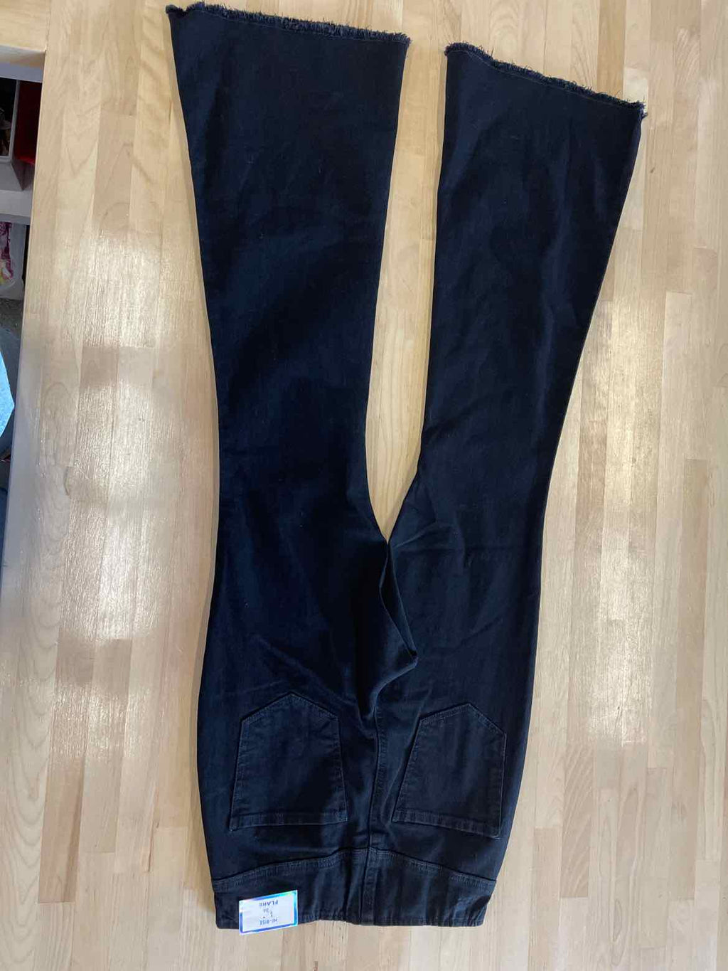 Tinseltown Juniors' High Rise Pull-on Flare-Leg Jeans - Black Wash