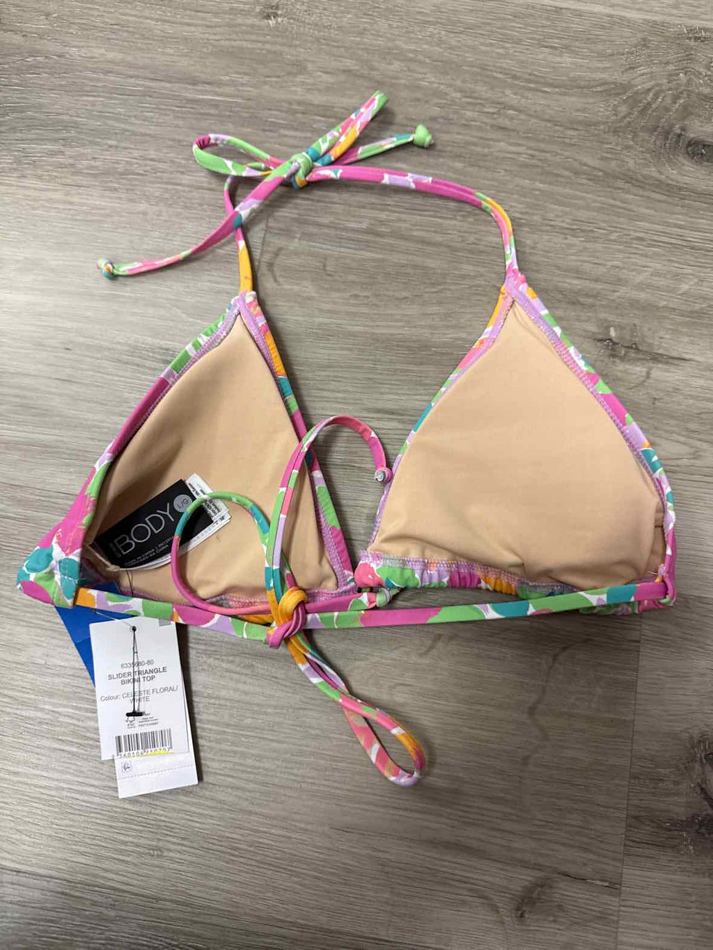 Cotton On Size L Printed Slider Triangle Bikini Top