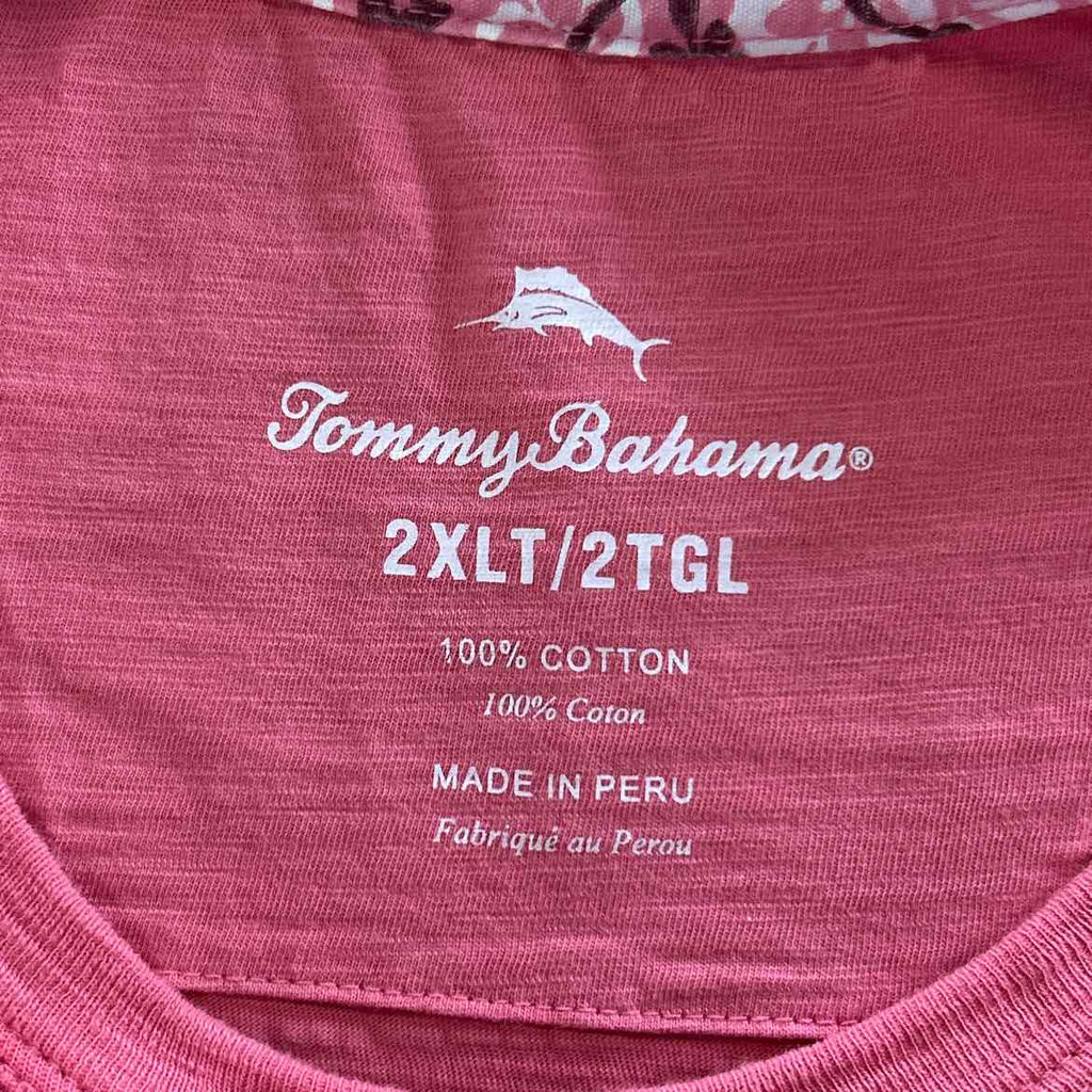 Tommy Bahama Size 2XLT Pink Preloved MENS T-shirt