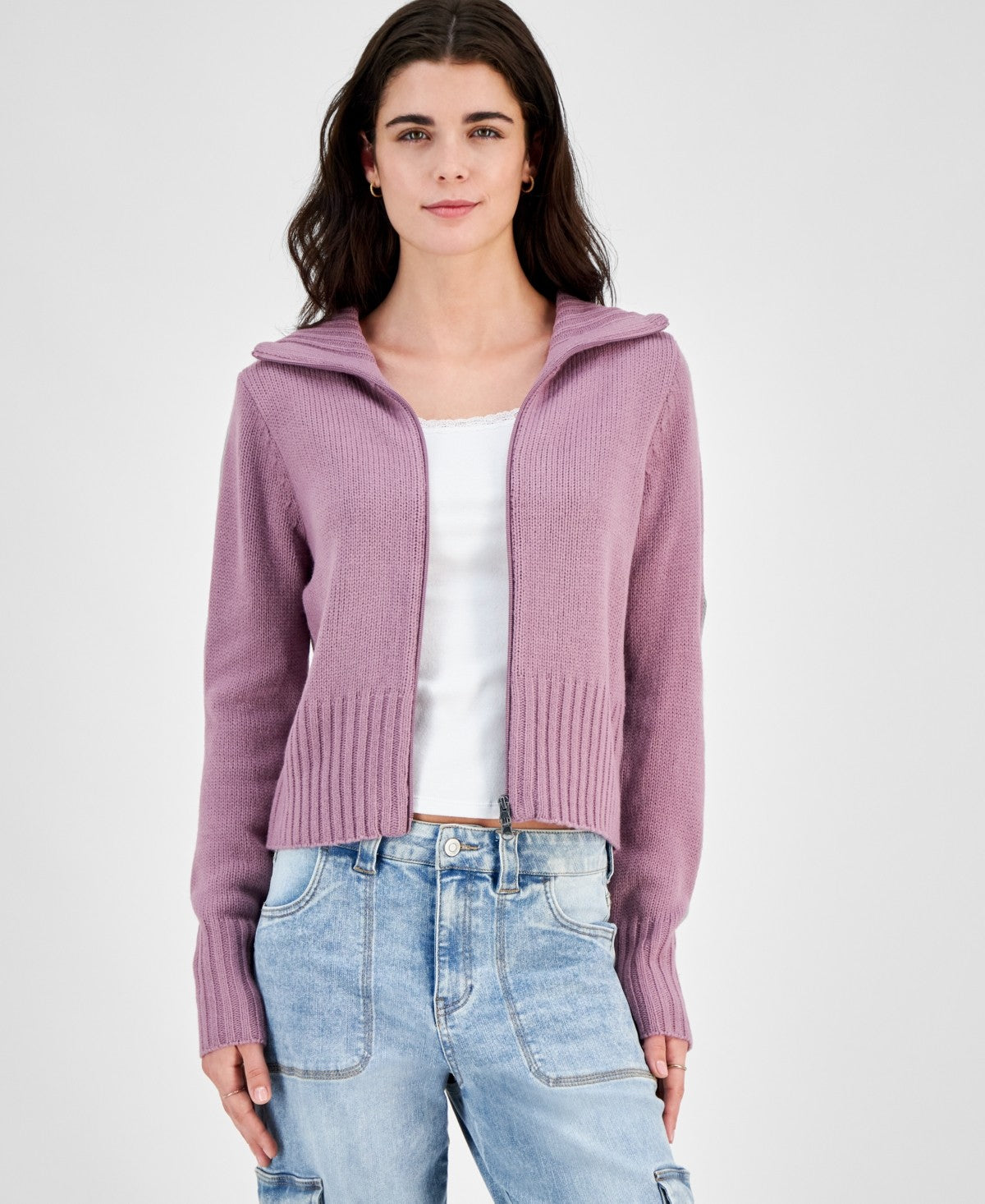 hooked up Size M Purple Knit New Sweater