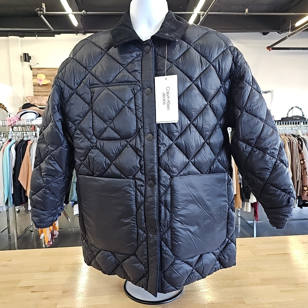 Calvin Klein Size S Blue Black Jacket