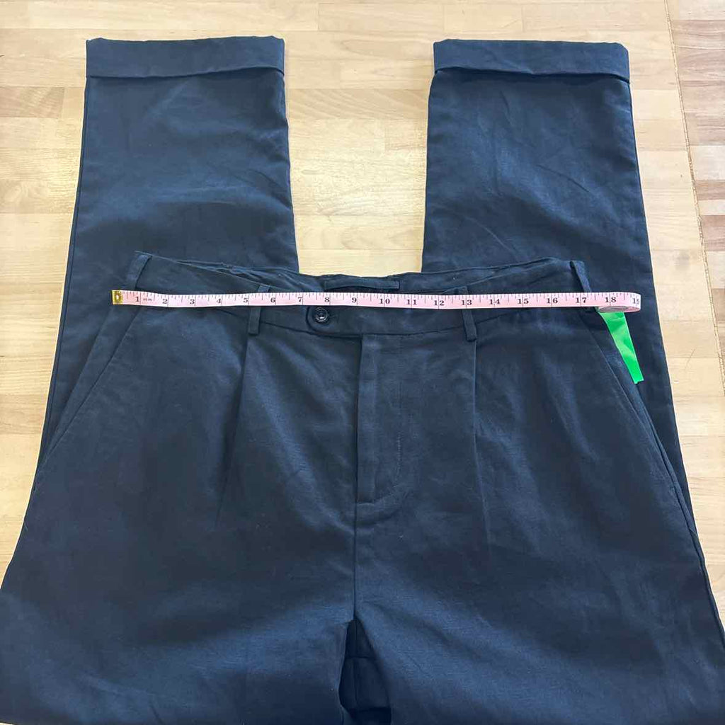 Karl Lagerfield Size 34x31 Black MENS Linen Blend Pants