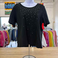 Allison Daley Size PM Black Studs Preloved T-shirt