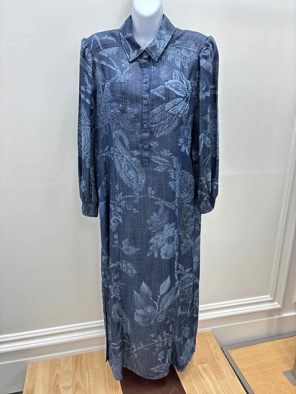 Chico's Size 1 (M) Blue Preloved Dress