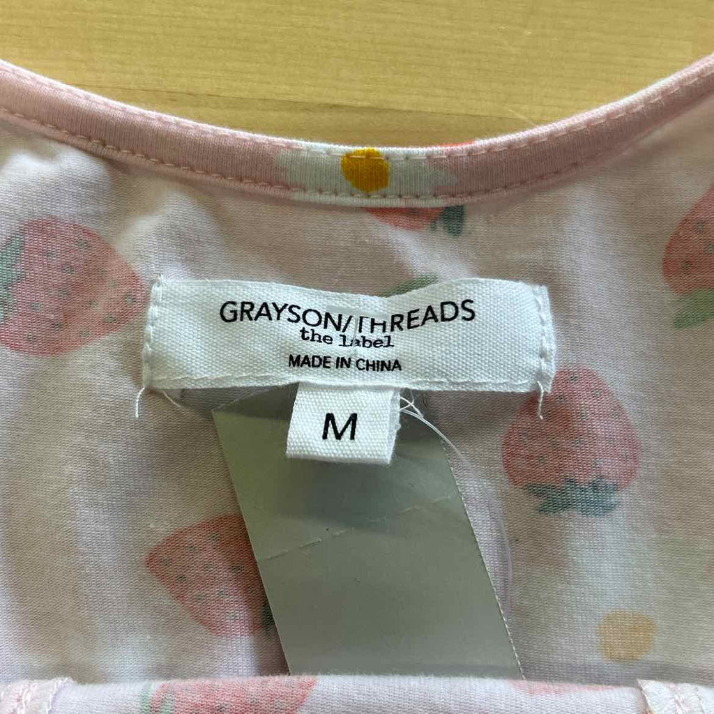 Grayson Threads, the Label Juniors' Cropped Strawberry-Print Top - Pink