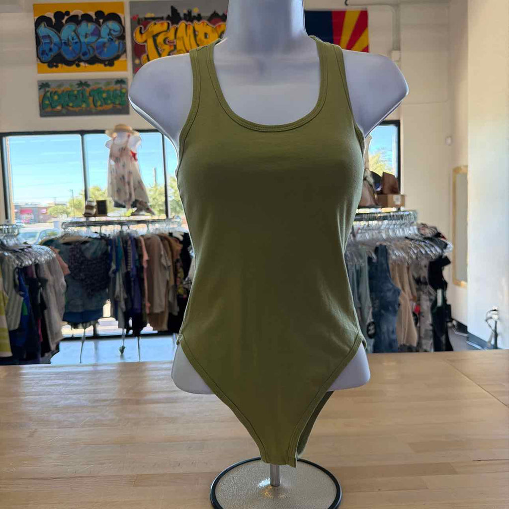 Zenana Premium Size S Green Preloved Bodysuit