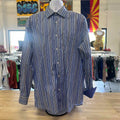 Bugatchi Size XL Blue Preloved MENS Button Down Shirt