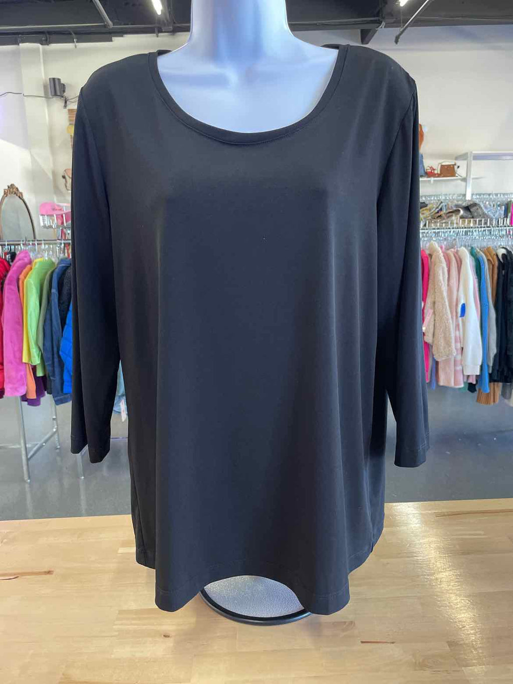 Chico's Size L Black Long Sleeve