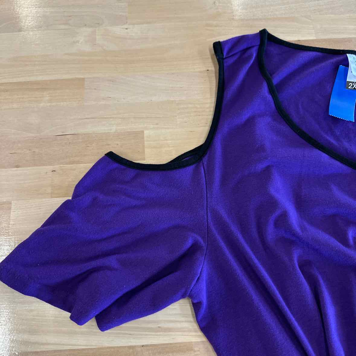 Amclos Size 2XL Purple Blouse