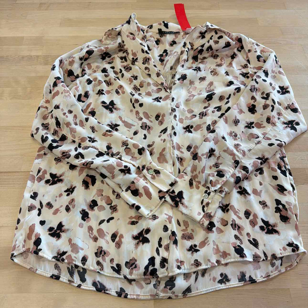 Tahari Size M Tan Used Blouse
