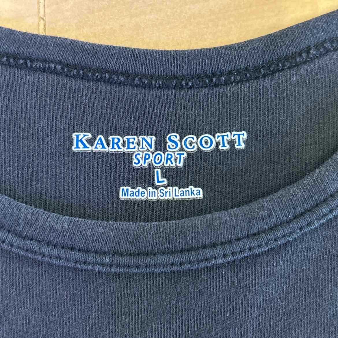 Karen Scott Size L Black Preloved Tank