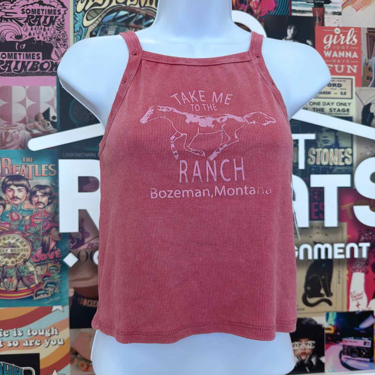Love Tribe Size M Take Me to the Ranch Graphic Tank Top