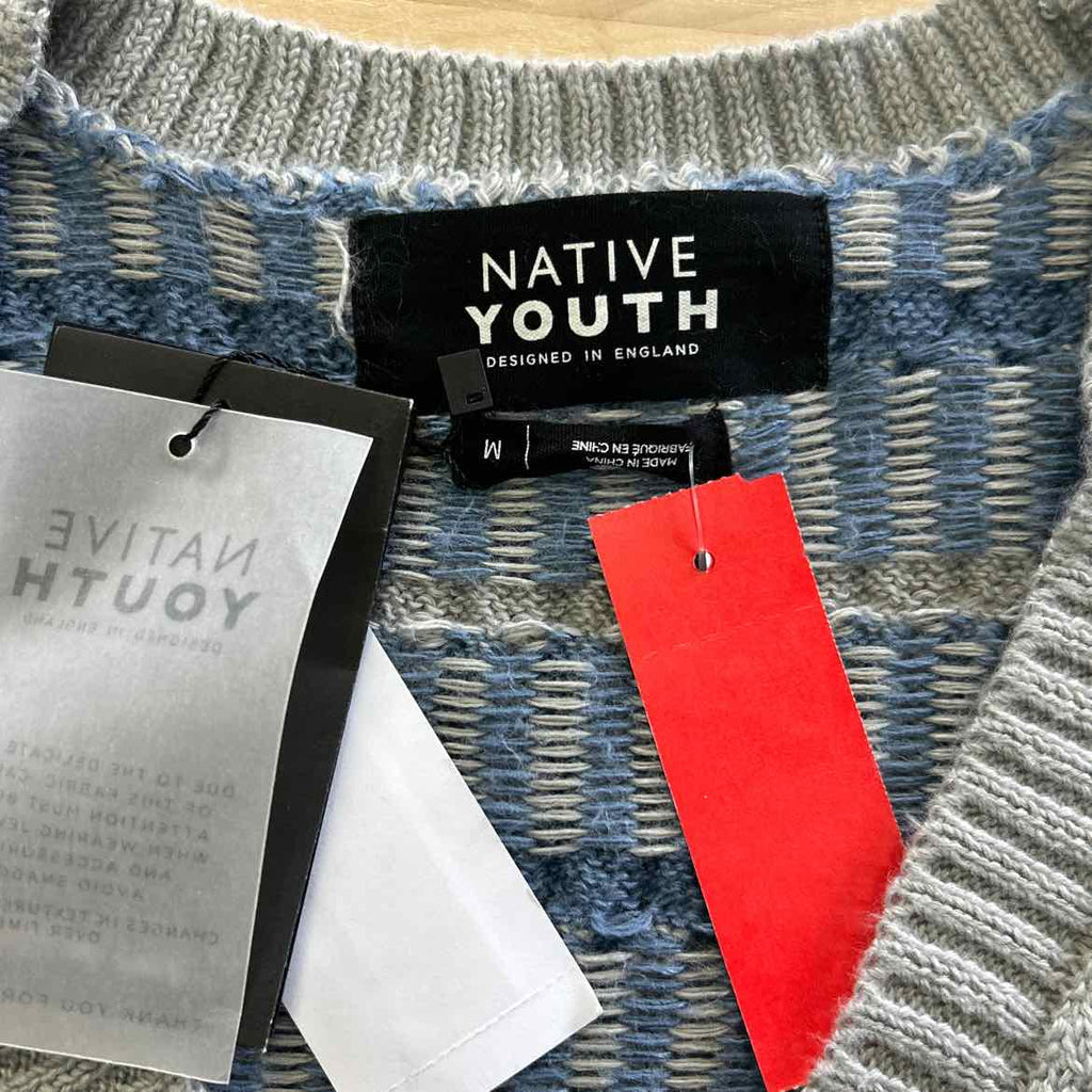 Native youth Size M Blue New MENS Vest