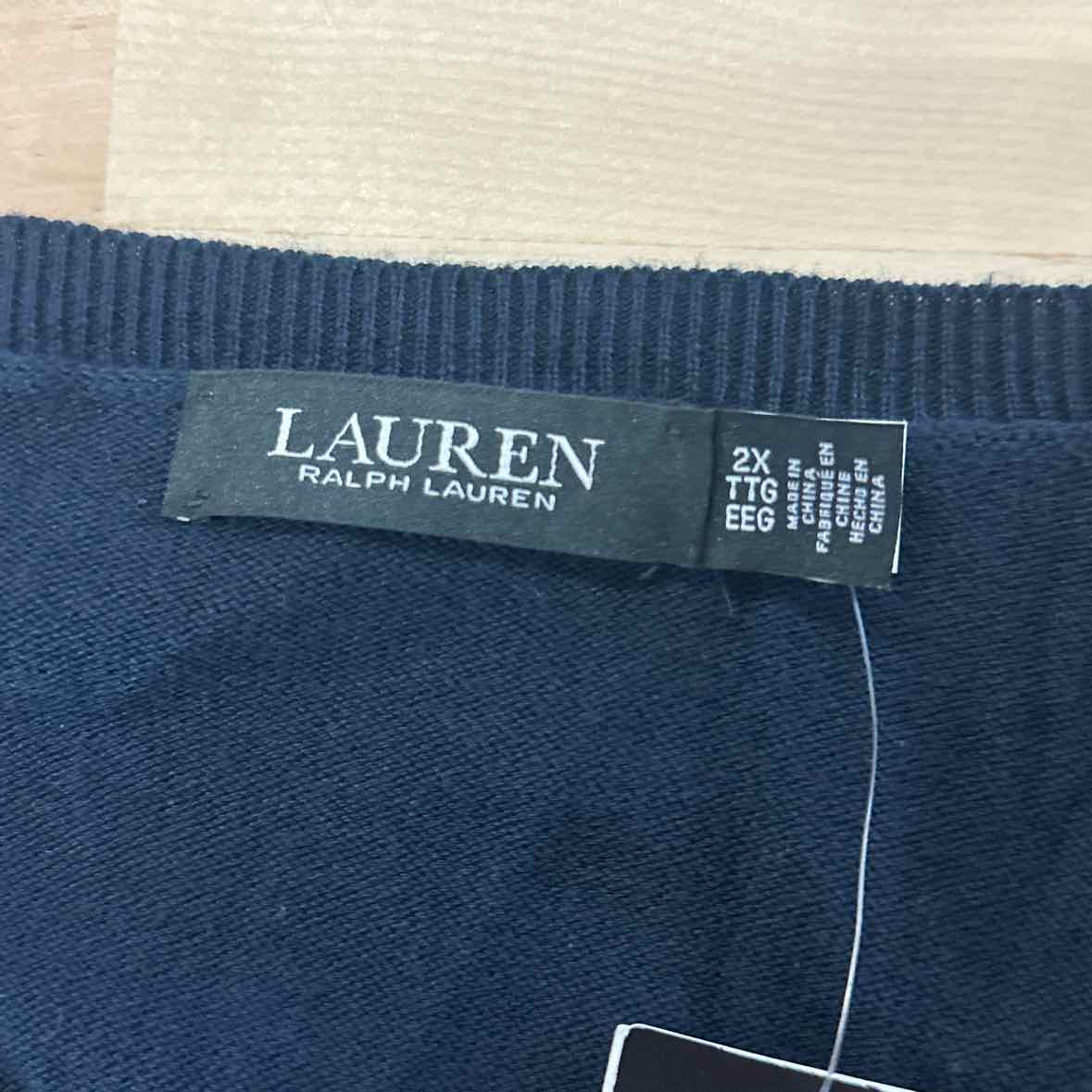 Ralph Lauren Size 2X Navy/Red Sweater