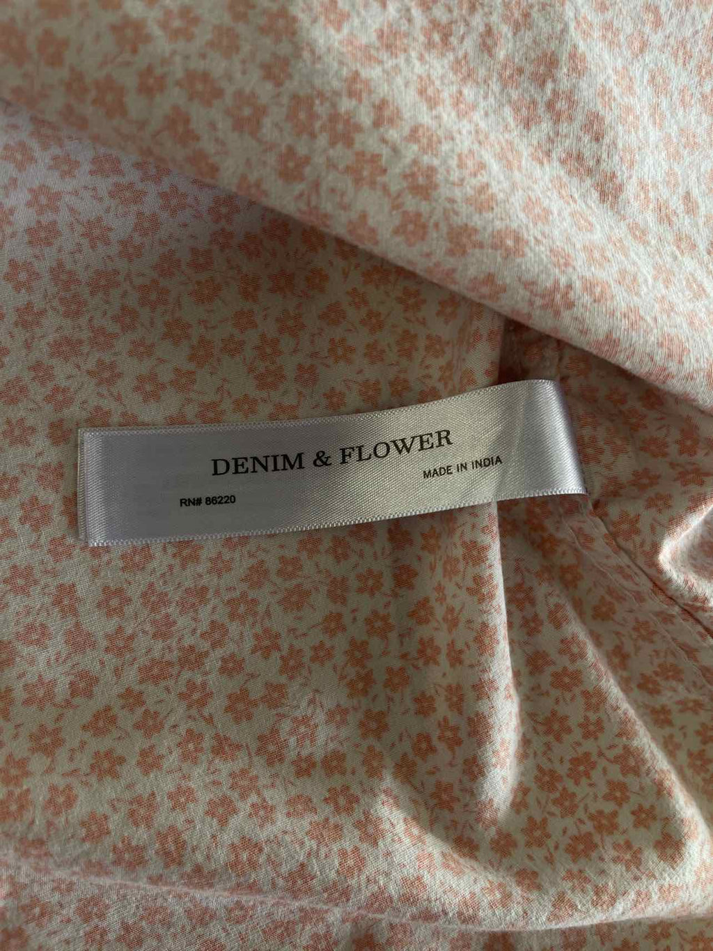 Denim Flower Size L Orange Preloved MENS Button Down Shirt