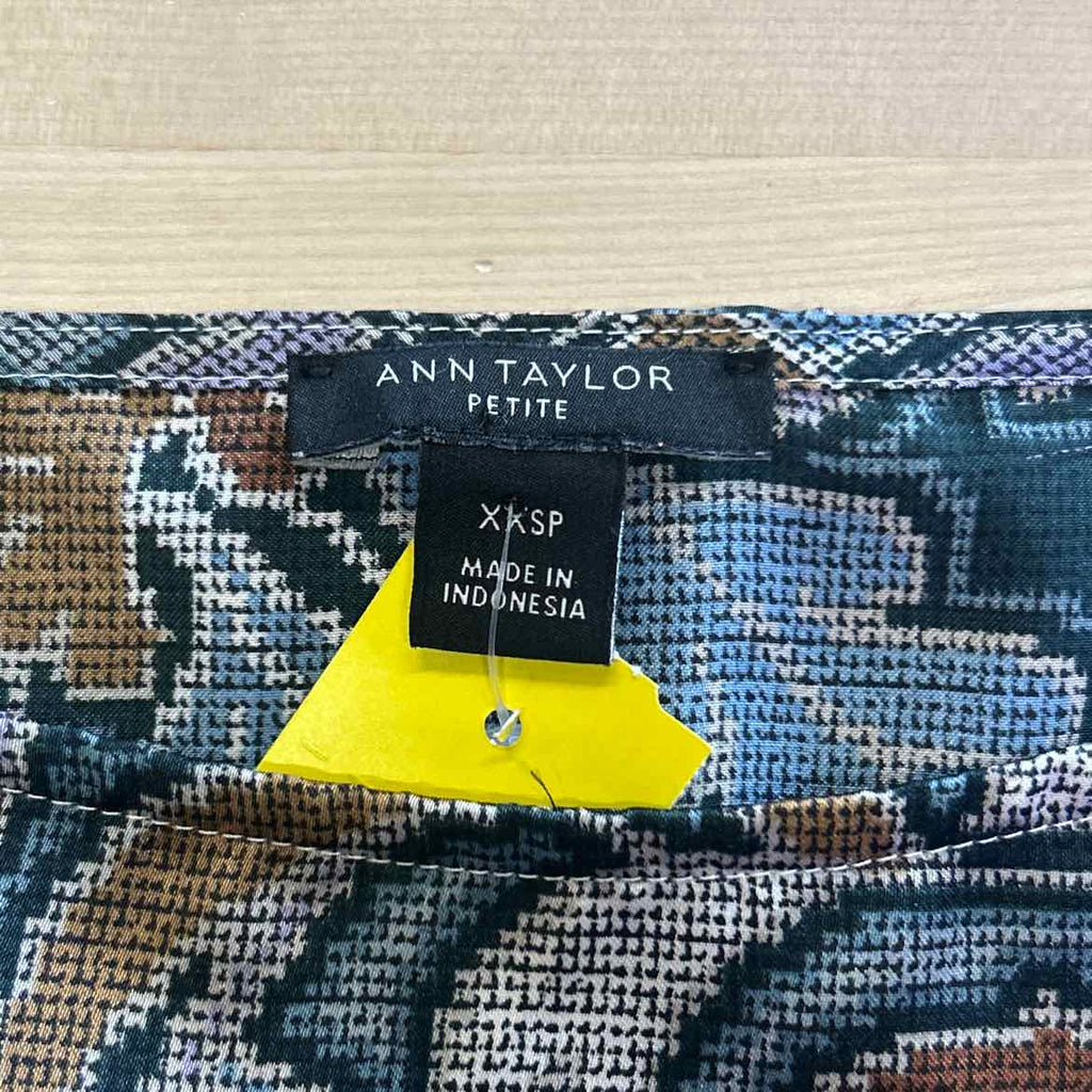 Ann Taylor Size XXS Blue Blouse