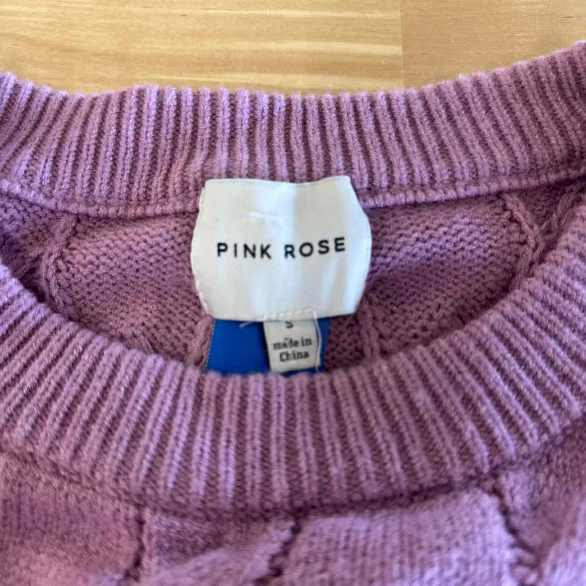pink rose Size S Purple Sweater