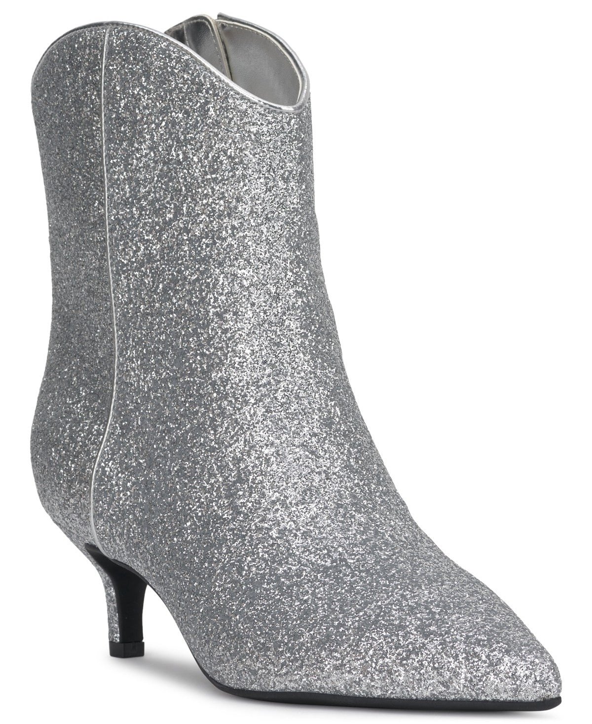 On 34th Aatira Tulip Booties - Silver Glitter Size 5.5