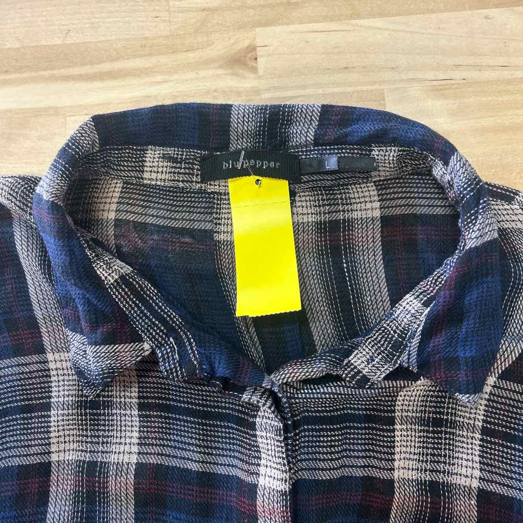 Blu Pepper Size L Brown blue beige Preloved Flannel