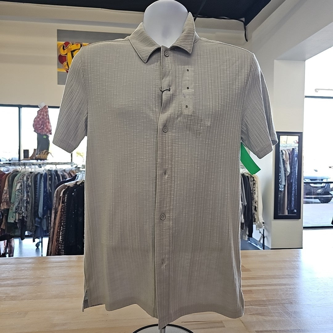 INC Men's Size XS Gray MENS Button Down Shirt